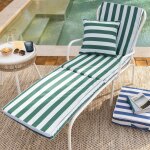 Matelas de sol en polyester pornic bain 60 x 190 cm vert fonc