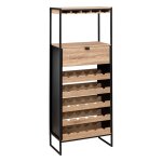 Meuble bar x25 bouteuilles aliaj effet chne naturel