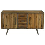 Meuble bas 3 tiroirs, 2 portes en bois