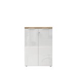 Meuble de bureau bas 2 portes 2 tagres avec serrure  cl poign mtal easy