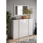 Meuble de rangement 2 portes avec 10 étageres reglables blanc Meuble de rangement 2 portes avec 10 étageres reglables blanc