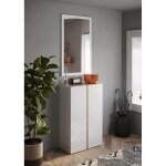 Meuble de rangement ferrare 2 portes avec 5 étageres reglables blanc Meuble de rangement ferrare 2 portes avec 5 étageres reglables blanc