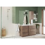 Meuble salle de bain jessie 3 tiroirs et double vasque integre 120 cm