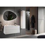 Meuble salle de bain sienna 2 tiroirs avec vasque integrée en céramique blanc Meuble salle de bain sienna 2 tiroirs avec vasque integrée en céramique blanc