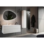 Meuble salle de bain sienna suspendu laqué brillant blanc 2 tiroirs avec double vasque Meuble salle de bain sienna suspendu laqué brillant blanc 2 tiroirs avec double vasque