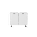 Meuble sous vasque avec deux portes zamora 4 blanc Meuble sous vasque avec deux portes zamora 4 blanc