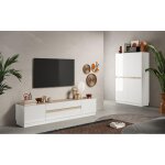 Meuble tv fantasy blanc laqué Meuble tv fantasy blanc laqué