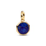 Mini charm mdaillon gravable bleu