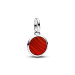 Mini charm médaillon gravable verre de murano rouge Mini charm médaillon gravable verre de murano rouge