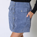Mini jupe en velours jacksonville bleu