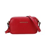 Mini sac port travers raquel en cuir - rouge