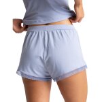 Mini short taille haute en coton - bleu Mini short taille haute en coton - bleu