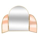 Miroir le collectionneur en laiton rose