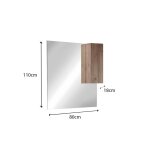 Miroir led jessie avec colonne integre 1 porte