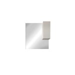 Miroir led villarica avec colonne integre laqu brillant blanc