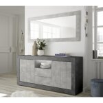 Miroir rectangulaire urbino d�cor ch�ne blanc