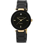 Montre anne klein ak - 1018bkbk - diamant bracelet cramique noir botier aluminium dor femme