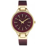 Montre anne klein ak - 1408byby - cristaux swarovski bracelet rsine rouge botier aluminium dor femme ...
