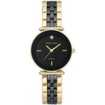 Montre anne klein ak - 3158bkgb - montre diamant bracelet cramique dor botier aluminium dor femme ...