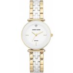 Montre anne klein ak - 3158wtgb - diamant bracelet cramique dor botier aluminium dor femme