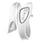 Montre bangle par so charm ; orn�e de cristaux swarovski ; mf001 - argent - swaro