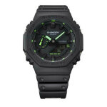 Montre avec bracelet en r�sine noire pour homme