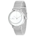 Montre cllia acier orne de cristaux scintillants