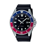 Montre colore pour homme avec bracelet en rsine noir