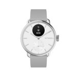 Montre de sant connect femme withings scanwatch 2 - wsw 238 white bracelet caoutchouc gris