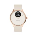 Montre de sant connect femme withings scanwatch light - wsw l rowhi bracelet caoutchouc blanc