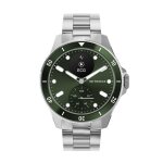 Montre de sant connecte homme withings scanwatch nova - wsw n green bracelet acier argent