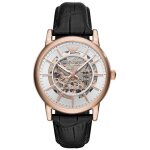 Montre emporio armani ar60007 - montre automatique cuir noir boîtier acier doré rose cadran blanc homme ... Montre emporio armani ar60007 - montre automatique cuir noir boîtier acier doré rose cadran blanc homme ...