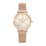 Montre pour femme 695434 en acier dor rose