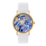 Montre femme christian lacroix montres boutis sun - clw903 bracelet cuir blanc