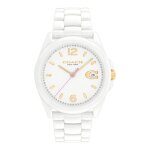Montre femme coach greyson - 14503925 bracelet céramique blanc Montre femme coach greyson - 14503925 bracelet céramique blanc