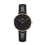 Montre femme dw00100547 - bracelet cuir noir - daniel wellington petite Montre femme dw00100547 - bracelet cuir noir - daniel wellington petite