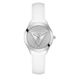 Montre femme guess glitz plaque - gw0745l3 bracelet acier blanc Montre femme guess glitz plaque - gw0745l3 bracelet acier blanc
