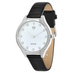 Montre femme mf447 - diamant - bracelet cuir noir Montre femme mf447 - diamant - bracelet cuir noir