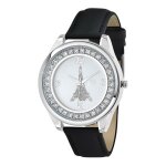 Montre femme mf458 - noir - bracelet en cuir noir
