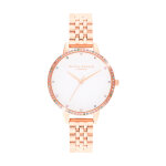 Montre femme olivia burton rainbow ob16rb21 - bracelet acier dor rose