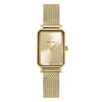Montre femme pierre lannier ariane cadran dor bracelet acier milanais dor 12 mm