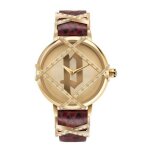 Montre femme police montres rila pl. 16068bsg - 22 - bracelet cuir rouge
