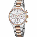 Montre festina boyfriend f20403 - 1 femme - bicolore rose cadran nacre blanche bracelet bicolore rose ...