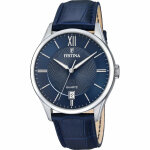 Montre festina classique f20426 - 2 - montre acier cadran bleu cuir bleu festina montres