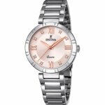 Montre festina mademoiselle f16936 - c - montre acier cadran rose bracelet acier festina montres