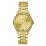 Montre guess w1280l2 - anna botier acier dor brillant avec cristaux cadran dor bracelet acier dor ...