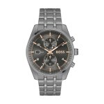 Montre homme boss skytraveller - 1514153 bracelet acier gris Montre homme boss skytraveller - 1514153 bracelet acier gris