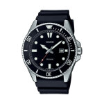 Montre pour homme avec bracelet en rsine souple noir