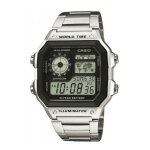Montre homme casio collection men ae - 1200whd - 1avef - bracelet acier argent Montre homme casio collection men ae - 1200whd - 1avef - bracelet acier argent