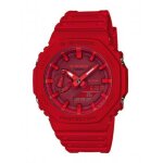 Montre homme casio g - shock ga - 2100 - 4aer - bracelet rsine rouge